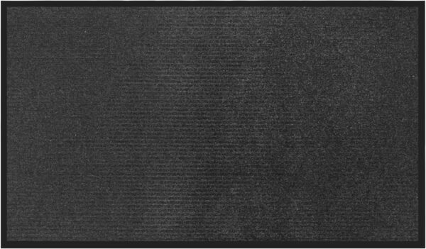 Unimat Traffic Guard Door Mat, 4´x 6´, Heavy Duty Waterproof Doormat, Stain and Fade Resistant Welcome Mats, Durable Rubber Backing, Low Pro le Entryway Rug, Shoe and Boot Scraper, Black
