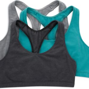 Hanes Women's Racerback Cotton T-Back Bralette (3 Pack)