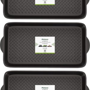Matace 3 Pack Rubber Small Boot Tray for Entryway,Boot Mat,Shoe Tray,Shoe Mat for Indoor and Outdoor Use, 27.95"x 15.74" (Pack of 3)