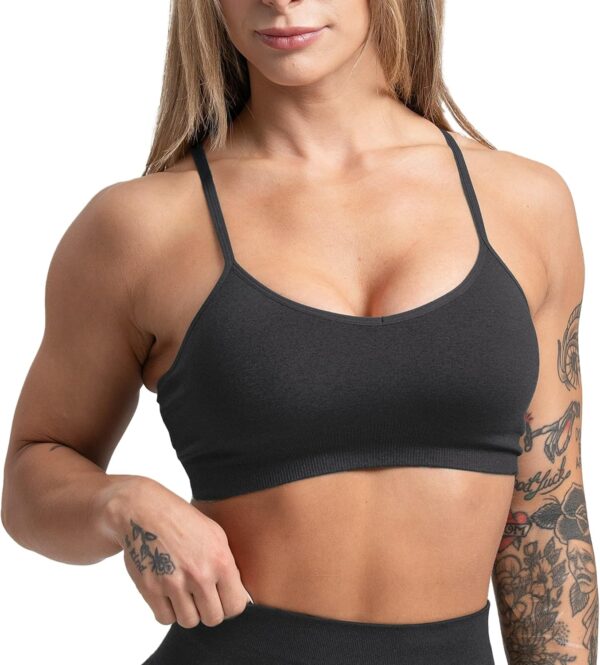 Gymreapers Seamless Sports Bra for Women - Wireless Compression Padded Supportive Bras for Gym, Yoga, & Fitness