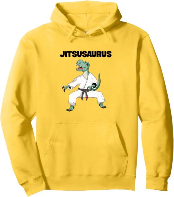 Jiu Jitsu T-Rex Black Belt Funny Jujitsu Fighter Pullover Hoodie