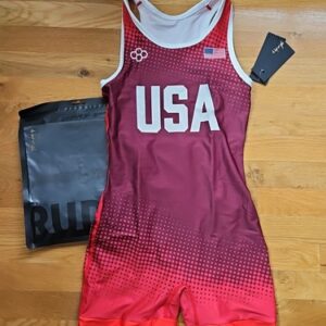 New Rudis USA Triumph Wrestling Elite Red Singlet Women's Size Medium