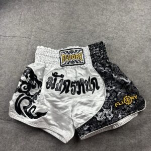 FLUORY Muay Thai Fight Shorts MMA Short Clothing Train Cage Fighting Women M SEE