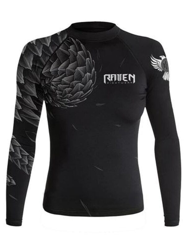 Women's Power Pangolin Rash Guard MMA BJJ Black/Black X-Small