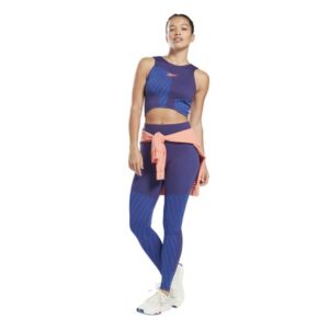 Reebok Womens Seamless Crop Tank Top, Purple, Small