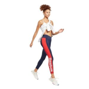 Reebok Womens Training Essentials Compression Athletic Pants, Blue, Small