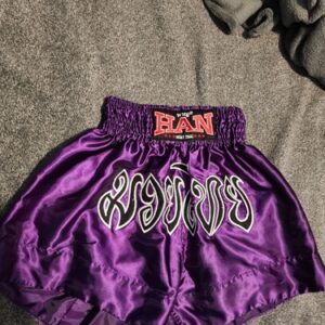 HAN Muay Thai Model Purple Shorts Size L Adult Unisex Martial Arts Training Gear