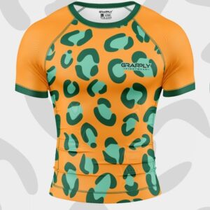 Premium Leopard BJJ Rashguard MMA Training Rashguard Jiujitsu Leopard Rashguard