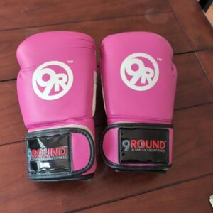 Pair of 9 Round 30 Min Kickboxing Fitness Pink & Black Gloves Boxing (Read!)