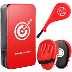 Punching Mitts Kick Pack Boxing Pads Curved Focus Striking Target MMA Muay