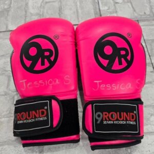 Pink 9 Round 30 Minute Kickboxing Fitness Gloves Womens Adult Size