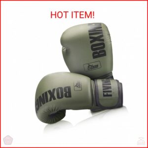 FIVING Pro Style Boxing Gloves for Women, PU Leather, Training Muay Thai,Sparrin