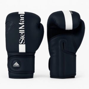 Stellmen Boxing Gloves Black MMA Sparring Gloves Kickboxing Gloves Muay Thai