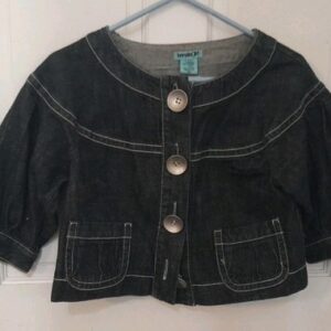 Kenzie Gi Cropped Denim Jacket Size Medium Cotton Nice Preowned Condition