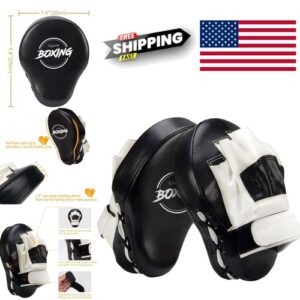 Durable Leatherette Focus Mitts 7.9 x 9.8 Inches for Kickboxing and Martial Arts